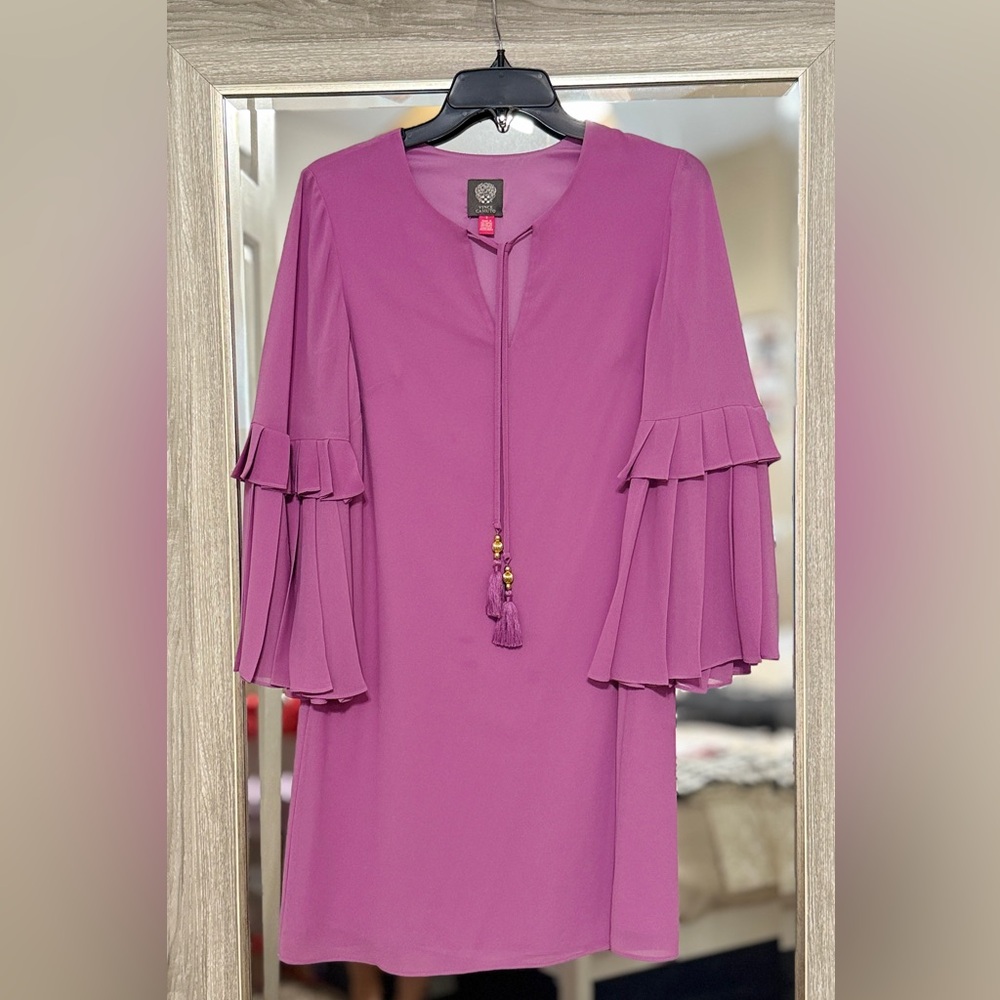 Vince Camuto Lavender Dress with Bell Sleeves
